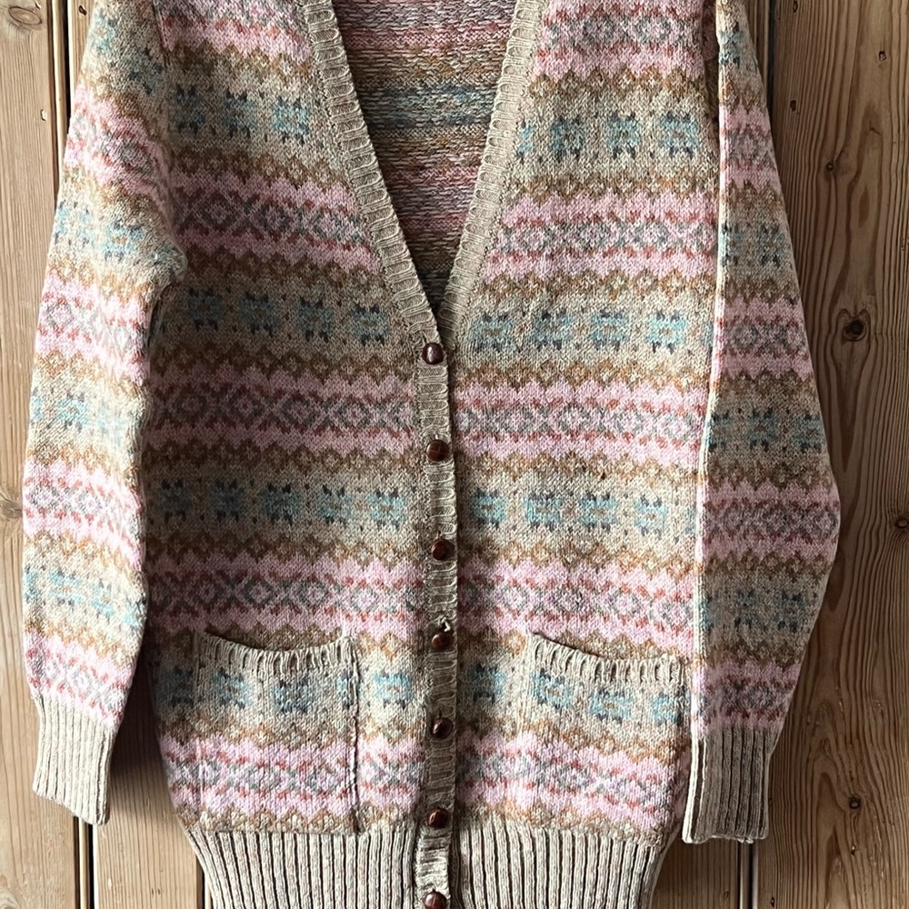 Ralph Lauren Vintage Womens Fair Isle Cardigan